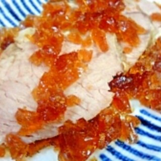 豚バラ肉蜂蜜キャンディー煮　ジュレをかけて